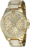 Buy Shop Guess Frontier Diamonds Gold Dial Gold Steel Strap Watch For Women - W1156L2 USA Online