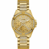 Buy Shop Guess Frontier Diamonds Gold Dial Gold Steel Strap Watch For Women - W1156L2 USA Online