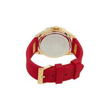 Buy Shop Guess Frontier Diamonds Gold Dial Red Rubber Strap Watch for Women - GW0045L2 USA Online