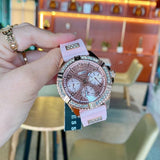Buy Shop Guess Frontier Diamonds Rose Gold Dial Pink Rubber Strap Watch For Women - W1160L5 USA Online