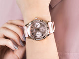 Buy Shop Guess Frontier Diamonds Rose Gold Dial Pink Rubber Strap Watch For Women - W1160L5 USA Online