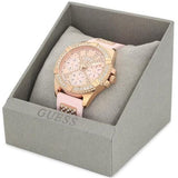 Buy Shop Guess Frontier Diamonds Rose Gold Dial Pink Rubber Strap Watch For Women - W1160L5 USA Online