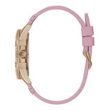 Buy Shop Guess Frontier Diamonds Rose Gold Dial Pink Rubber Strap Watch For Women - W1160L5 USA Online