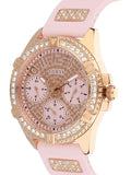 Buy Shop Guess Frontier Diamonds Rose Gold Dial Pink Rubber Strap Watch For Women - W1160L5 USA Online