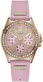 Buy Shop Guess Frontier Diamonds Rose Gold Dial Pink Rubber Strap Watch For Women - W1160L5 USA Online