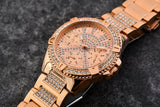 Buy Shop Guess Frontier Diamonds Rose Gold Dial Rose Gold Steel Strap Watch For Women - W1156L3 USA Online