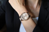 Buy Shop Guess Frontier Diamonds Rose Gold Dial Rose Gold Steel Strap Watch For Women - W1156L3 USA Online