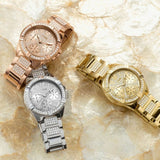 Buy Shop Guess Frontier Diamonds Rose Gold Dial Rose Gold Steel Strap Watch For Women - W1156L3 USA Online