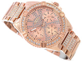Buy Shop Guess Frontier Diamonds Rose Gold Dial Rose Gold Steel Strap Watch For Women - W1156L3 USA Online