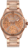 Buy Shop Guess Frontier Diamonds Rose Gold Dial Rose Gold Steel Strap Watch For Women - W1156L3 USA Online