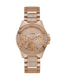 Buy Shop Guess Frontier Diamonds Rose Gold Dial Rose Gold Steel Strap Watch For Women - W1156L3 USA Online