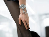 Buy Shop Guess Frontier Diamonds Silver Dial Silver Steel Strap Watch For Women - W1156L1 USA Online