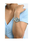 Buy Shop Guess Frontier Diamonds Silver Dial Silver Steel Strap Watch For Women - W1156L1 USA Online