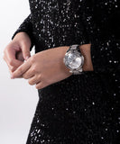 Buy Shop Guess Frontier Diamonds Silver Dial Silver Steel Strap Watch For Women - W1156L1 USA Online