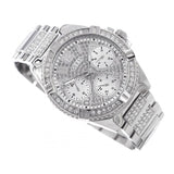 Buy Shop Guess Frontier Diamonds Silver Dial Silver Steel Strap Watch For Women - W1156L1 USA Online