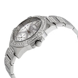 Buy Shop Guess Frontier Diamonds Silver Dial Silver Steel Strap Watch For Women - W1156L1 USA Online