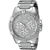 Buy Shop Guess Frontier Diamonds Silver Dial Silver Steel Strap Watch For Women - W1156L1 USA Online