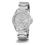 Buy Shop Guess Frontier Diamonds Silver Dial Silver Steel Strap Watch For Women - W1156L1 USA Online