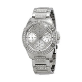 Buy Shop Guess Frontier Diamonds Silver Dial Silver Steel Strap Watch For Women - W1156L1 USA Online