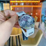 Buy Shop Guess Frontier Diamonds Silver Dial White Rubber Strap Watch for Women - GW0045L1 USA Online