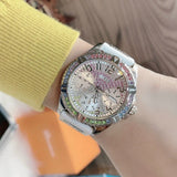 Buy Shop Guess Frontier Diamonds Silver Dial White Rubber Strap Watch for Women - GW0045L1 USA Online