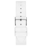 Buy Shop Guess Frontier Diamonds Silver Dial White Rubber Strap Watch for Women - GW0045L1 USA Online