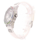 Buy Shop Guess Frontier Diamonds Silver Dial White Rubber Strap Watch for Women - GW0045L1 USA Online
