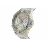 Buy Shop Guess Frontier Diamonds Silver Dial White Rubber Strap Watch for Women - GW0045L1 USA Online