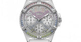 Buy Shop Guess Frontier Diamonds Silver Dial White Rubber Strap Watch for Women - GW0045L1 USA Online