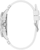 Buy Shop Guess Frontier Diamonds Silver Dial White Rubber Strap Watch For Women - W1160L4 USA Online