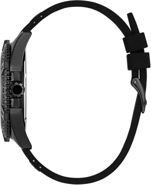 Buy Shop Guess Frontier Crystals Black Dial Black Silicone Strap Watch For Men - W1132G3 USA Online