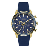 Buy Shop Guess Fuel Chronograph Blue Dial Blue Rubber Strap Watch for Men - W0802G2 USA Online