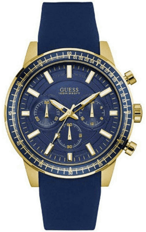 Buy Shop Guess Fuel Chronograph Blue Dial Blue Rubber Strap Watch for Men - W0802G2 USA Online