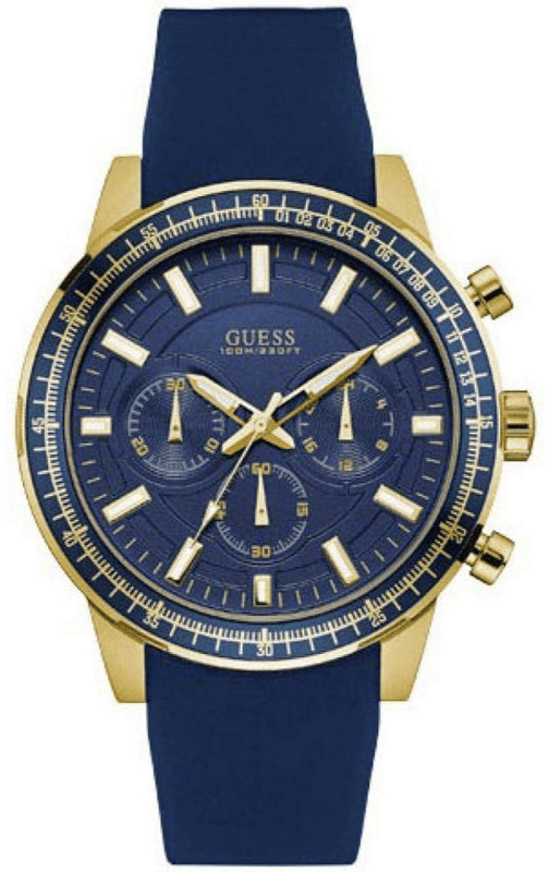 Buy Shop Guess Fuel Chronograph Blue Dial Blue Rubber Strap Watch for Men - W0802G2 USA Online
