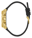 Buy Shop Guess Fusion Chronograph Black Dial Black Leather Strap Watch For Women - GW0553L4 USA Online