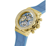 Buy Shop Guess Fusion Chronograph Blue Dial Blue Leather Strap Watch For Women - GW0553L3 USA Online