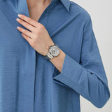 Buy Shop Guess Fusion Chronograph Crystals Silver Dial Silver Steel Strap Watch For Women - GW0552L1 USA Online