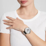 Buy Shop Guess Fusion Chronograph Crystals Silver Dial Silver Steel Strap Watch For Women - GW0552L1 USA Online