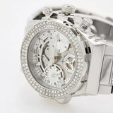 Buy Shop Guess Fusion Chronograph Crystals Silver Dial Silver Steel Strap Watch For Women - GW0552L1 USA Online