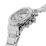 Buy Shop Guess Fusion Chronograph Crystals Silver Dial Silver Steel Strap Watch For Women - GW0552L1 USA Online