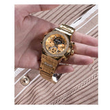 Buy Shop Guess Fusion Chronograph Gold Dial Gold Steel Strap Watch for Women - GW0552L2 USA Online