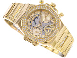 Buy Shop Guess Fusion Chronograph Gold Dial Gold Steel Strap Watch for Women - GW0552L2 USA Online