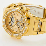 Buy Shop Guess Fusion Chronograph Gold Dial Gold Steel Strap Watch for Women - GW0552L2 USA Online