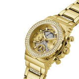 Buy Shop Guess Fusion Chronograph Gold Dial Gold Steel Strap Watch for Women - GW0552L2 USA Online