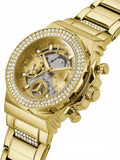 Buy Shop Guess Fusion Chronograph Gold Dial Gold Steel Strap Watch for Women - GW0552L2 USA Online