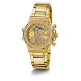Buy Shop Guess Fusion Chronograph Gold Dial Gold Steel Strap Watch for Women - GW0552L2 USA Online
