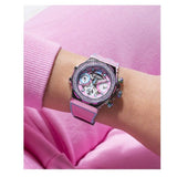 Buy Shop Guess Fusion Chronograph Pink Dial Pink Leather Strap Watch for Women - GW0553L5 USA Online