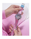Buy Shop Guess Fusion Chronograph Pink Dial Pink Leather Strap Watch for Women - GW0553L5 USA Online