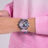Buy Shop Guess Fusion Chronograph Pink Dial Pink Leather Strap Watch for Women - GW0553L5 USA Online
