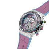 Buy Shop Guess Fusion Chronograph Pink Dial Pink Leather Strap Watch for Women - GW0553L5 USA Online